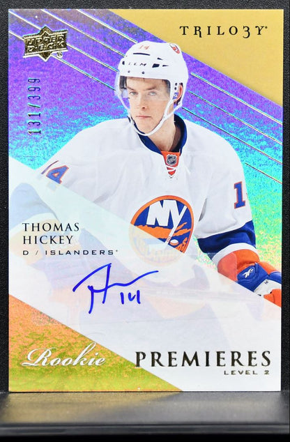 2013-14 UD Trilogy Premieres Lvl 2 Auto Thomas Hickey RC Auto 131/399 0345