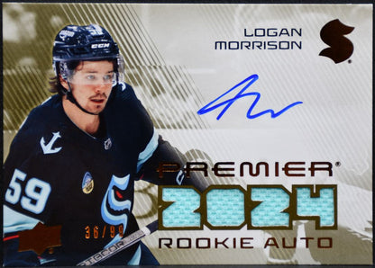 2024-25 UD Premier Rookie Auto Morrison Seattle Kraken RC Auto /99 Jersey 3871