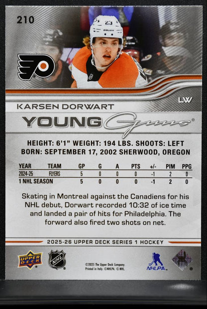 2025-26 Upper Deck Series 1 Young Guns Karsen Dorwart RC 3963