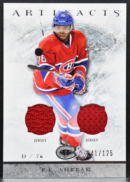 2012-13 Upper Deck Artifacts Jerseys P.K. Subban Canadiens 041/125 Jersey 8528