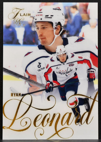 2025-26 Flair Rookie Ryan Leonard 183 Washington Capitals RC 8761