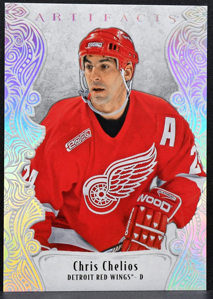 2025-26 UD Artifacts Platinum Sparkle Chris Chelios 168 Red Wings 43/99 1266