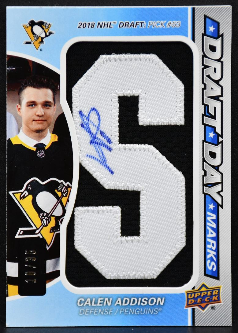 2021-22 SP Game Used Draft Day Marks Calen Addison DDM-CA RC Auto Patch 0886