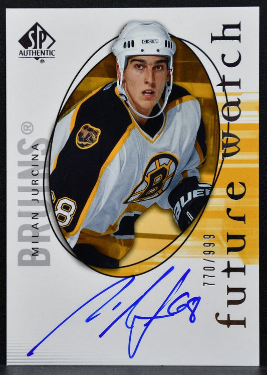 2005-06 SP Authentic Future Watch Auto Milan Jurcina Bruins RC Auto 770/999 8269