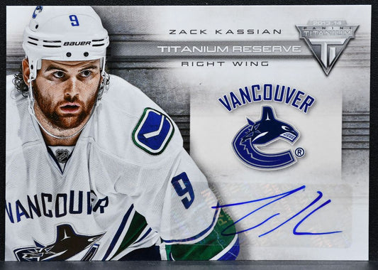 2013-14 Panini Titanium Reserve Zack Kassian TR-ZK Vancouver Canucks Auto 8580
