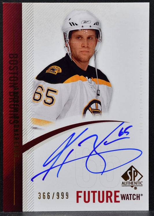 2010-11 SP Authentic Future Watch Auto Andrew Bodnarchuk Bruins RC Auto 1160