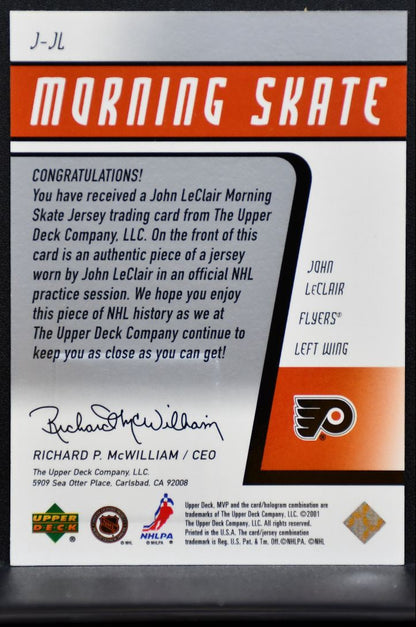 2001-02 Upper Deck MVP Morning Skate Jersey John LeClair J-JL Flyers Jersey 6200