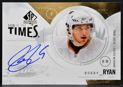 2009-10 SP Authentic Sign of the Times Bobby Ryan ST-BR Anaheim Ducks Auto 7316