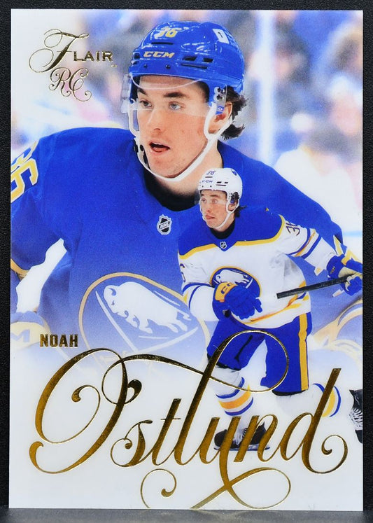 2025-26 Flair Rookie Noah Ostlund 186 Buffalo Sabres RC 8686