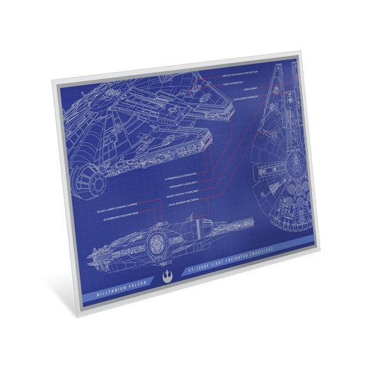 Star Wars™ Darth Vader Helmet™ Blueprint Foil 1oz Silver Collectible Foil