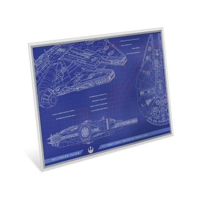 Star Wars™ Darth Vader Helmet™ Blueprint Foil 1oz Silver Collectible Foil