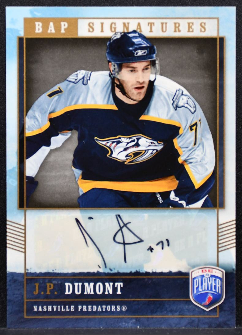 2006-07 Be A Player Signatures J.P. Dumont JD Nashville Predators Auto 9762
