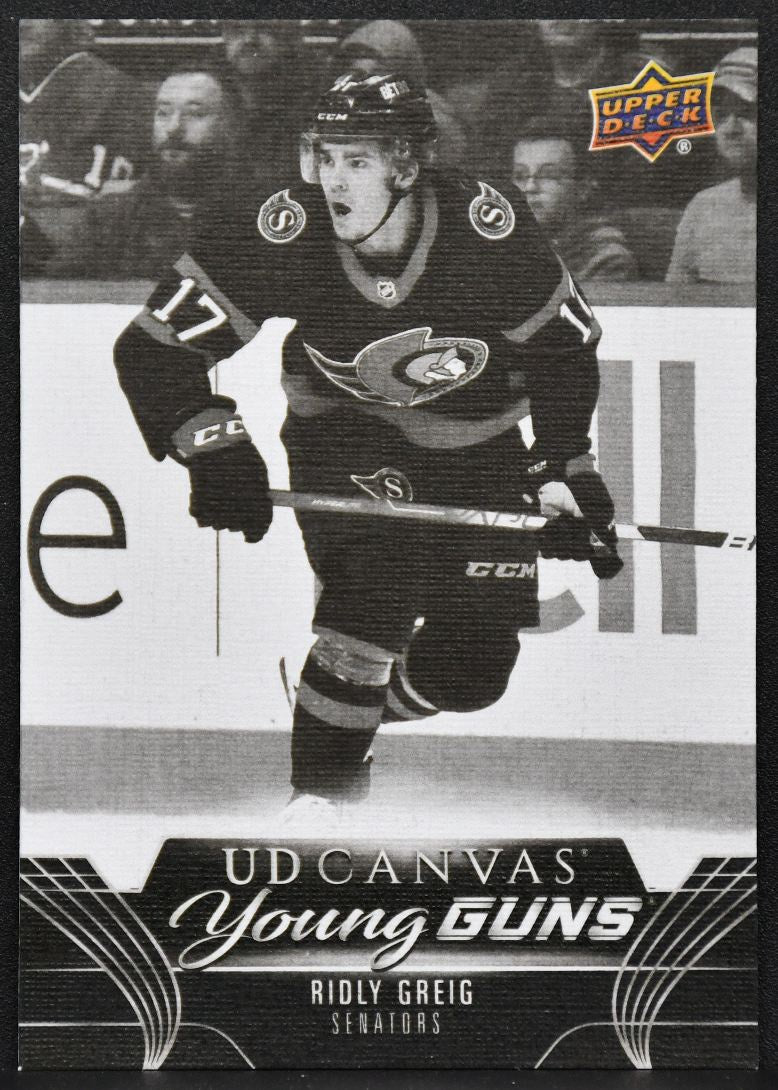 2023-24 UD Series 1 UD Canvas Young Guns Ridly Greig C97 Ottawa Senators RC 6453