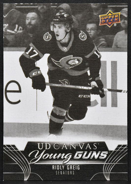 2023-24 UD Series 1 UD Canvas Young Guns Ridly Greig C97 Ottawa Senators RC 6453