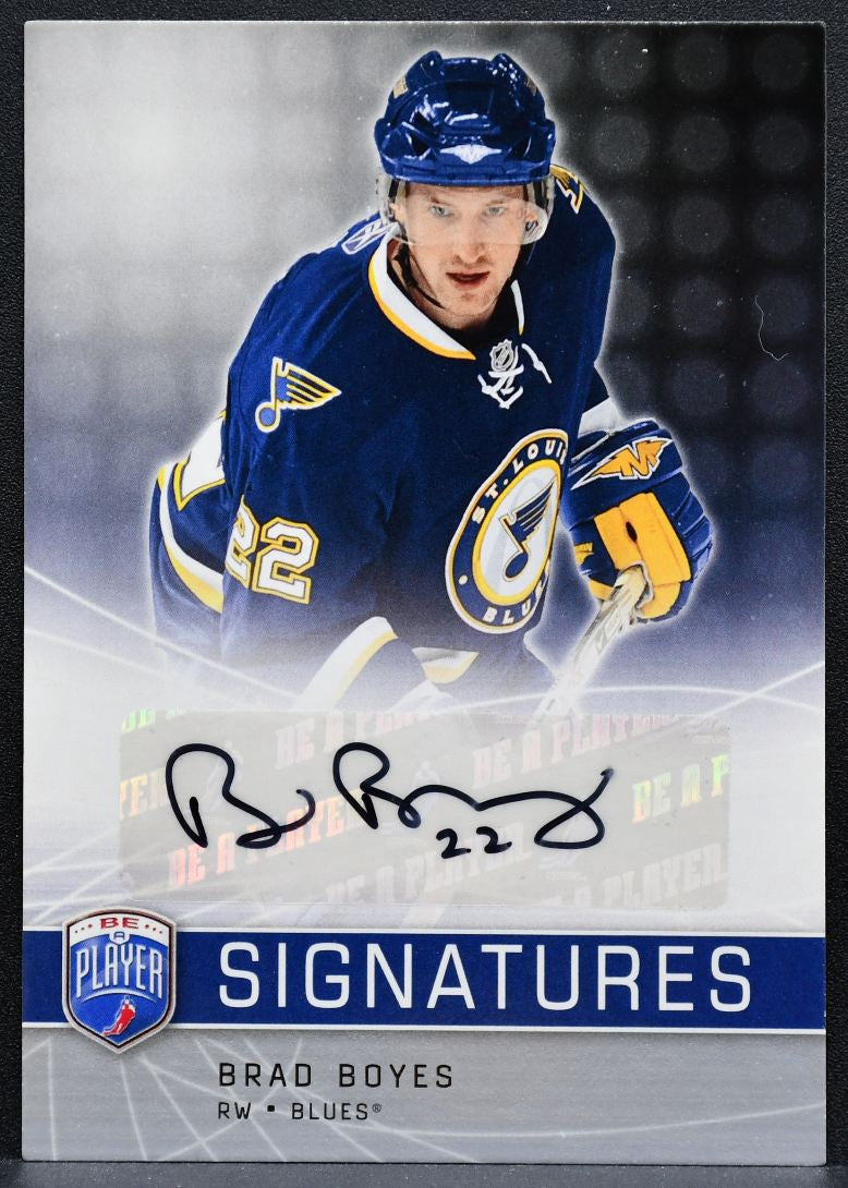2008-09 Upper Deck Be a Player Signatures Brad Boyes S-BB Blues Auto 1694