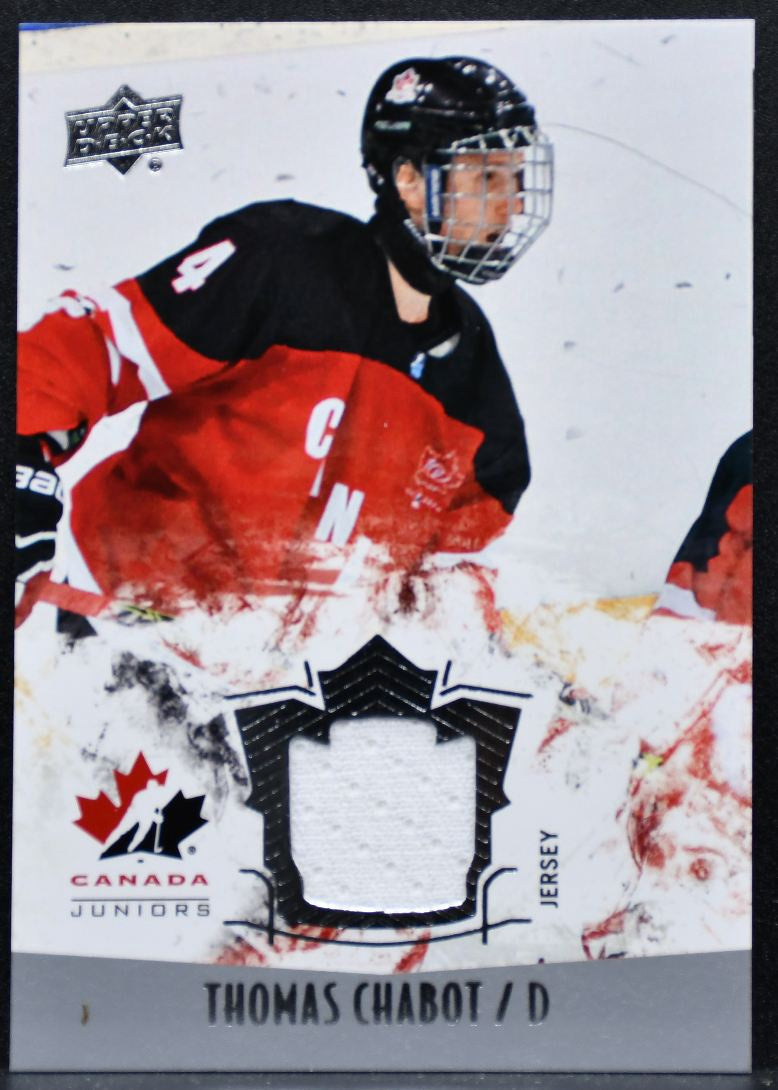 2015-16 UD Team Canada Juniors Base Jerseys Thomas Chabot 128 Canada Jersey 4231