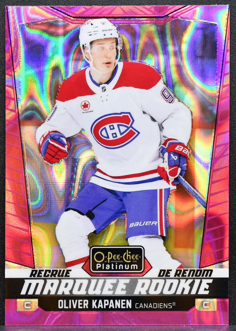 2024-25 OPC Platinum Marquee Rookie Pink Magma Oliver Kapanen Canadiens RC 0764