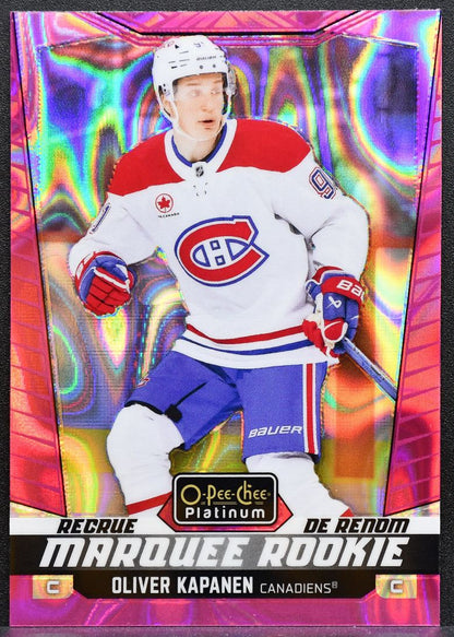 2024-25 OPC Platinum Marquee Rookie Pink Magma Oliver Kapanen Canadiens RC 0764