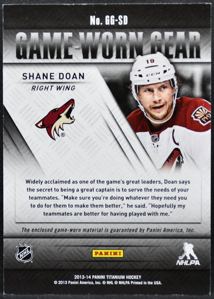 2013-14 Panini Titanium Game-Worn Gear Shane Doan GG-SD Coyotes Jersey 8105