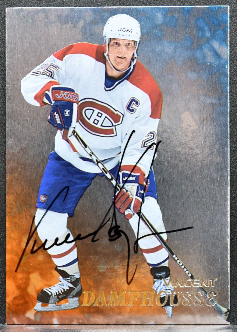 1998-99 Be a Player Autographs Vincent Damphousse 217 Canadiens Auto 0383