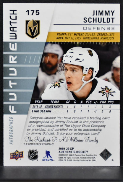 2019-20 SP Authentic Future Watch Auto Schuldt RC Auto 474/999 5111