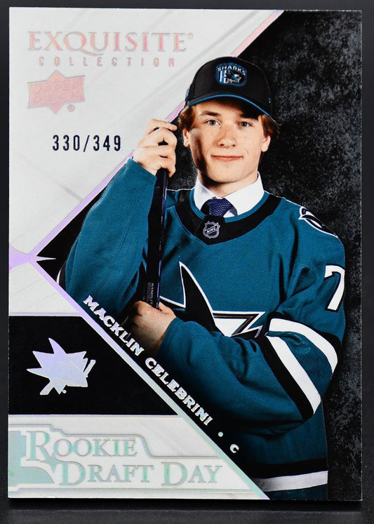 2024-25 UD Black Diamond Macklin Celebrini RDD-MC San Jose Sharks RC 330/349