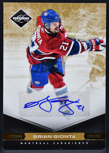 2011-12 Panini Limited Auto Brian Gionta 167 Auto 16/25