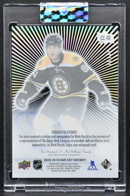2023-24 Upper Deck Clear Cut Outburst Legends Mark Recchi CC-RE 15/25 2484