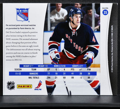 2012-13 Panini Rookie Anthology Luxury Suite Combos Del Zotto Jersey/Stick 3354