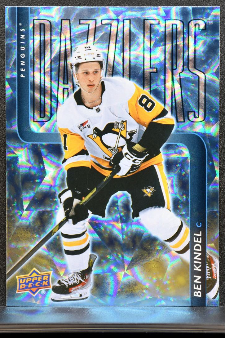 2025-26 Upper Deck Extended Series Dazzlers Blue Ben Kindel DZ-134 Penguins 0399