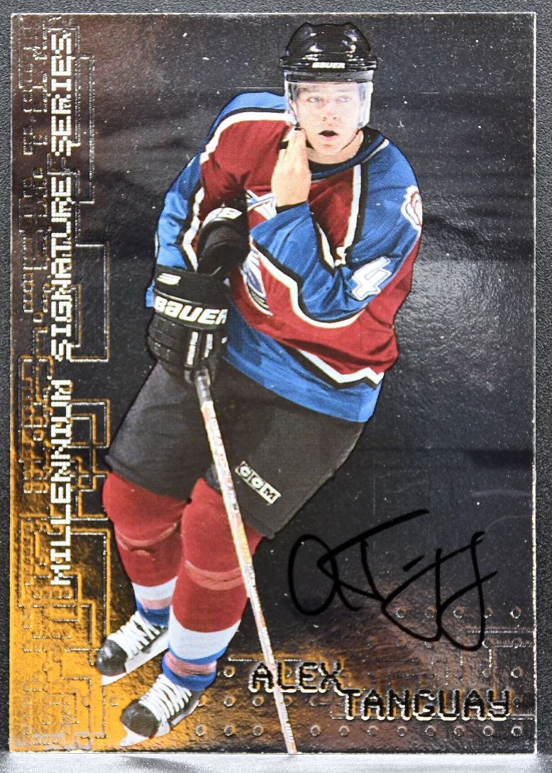 1999-100 ITG Millenium Signature Series Alex Tanguay 73 Avalanche Auto 9912