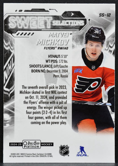 2024-25 O-Pee-Chee Platinum Sweet Selections Matvei Michkov SS-12 Flyers 9249
