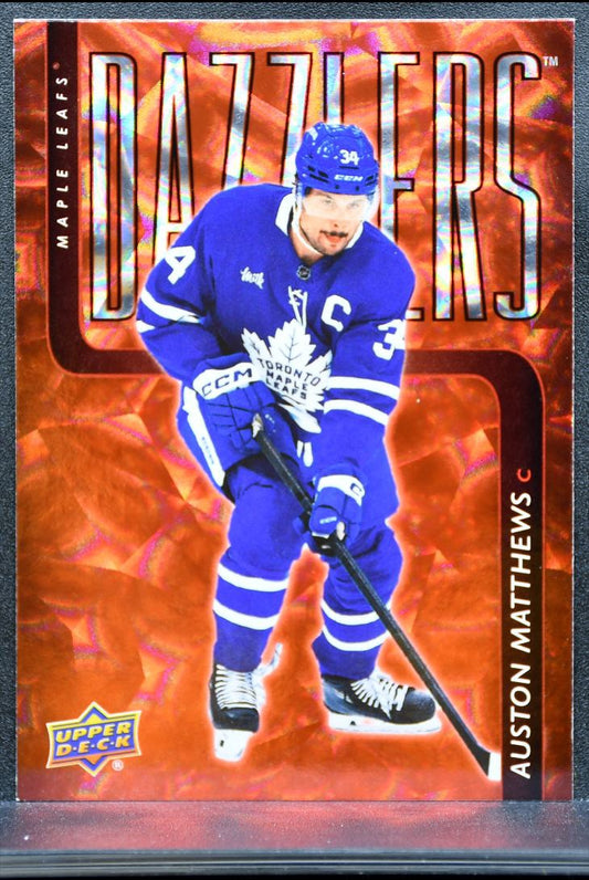 2025-26 UD Series 2 Dazzlers Red Auston Matthews DZ-87 Toronto Maple Leafs 0885