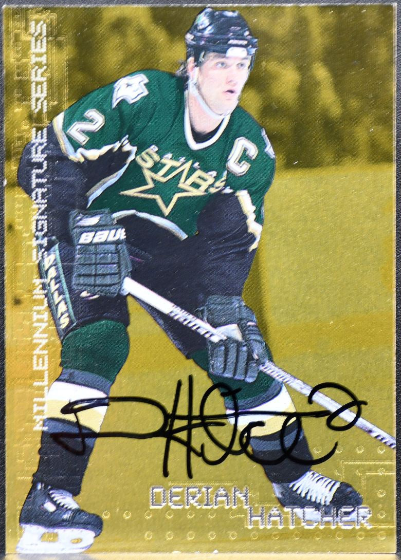 1999-100 Be A Player Millennium Signature Series Derian Hatcher 77 Auto 3200