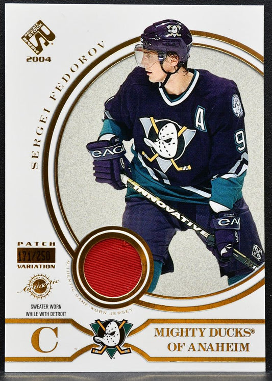 2003-04 Pacific Private Stock Reserve Patch Variation Sergei Fedorov Patch 1465