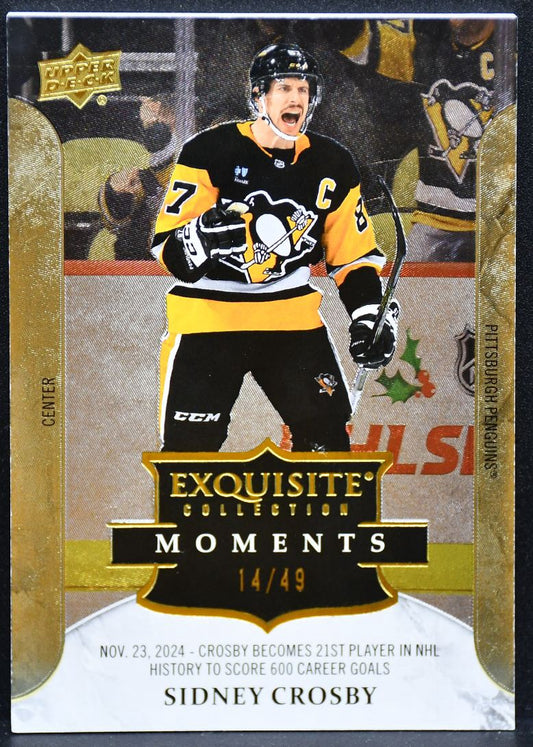 2025-26 UD Black Diamond Collection Moments Gold Crosby Penguins 14/49 4166