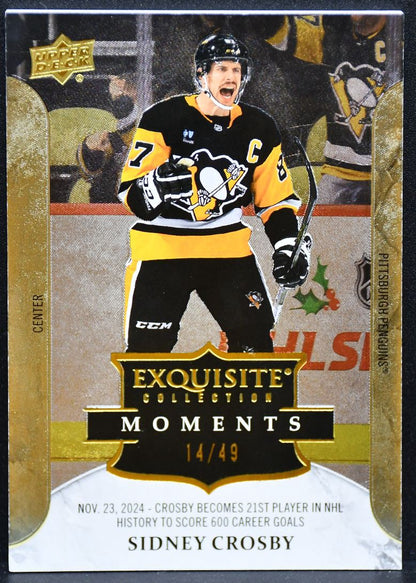2025-26 UD Black Diamond Collection Moments Gold Crosby Penguins 14/49 4166