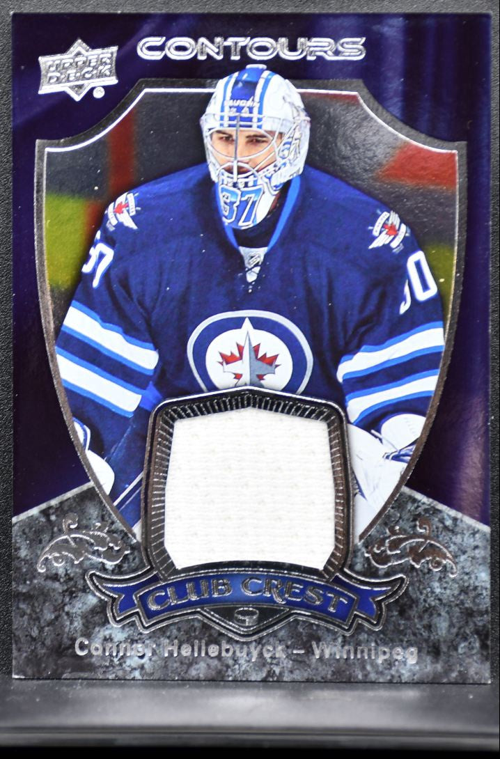 2015-16 UD Contours Club Crest Jersey Hellebuyck Jersey 1243
