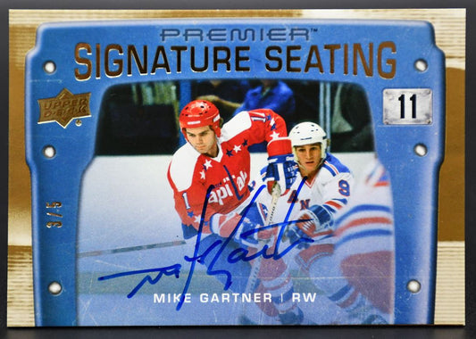 2021-22 UD Premier Mike Gartner PSS-MG Washington Capitals Auto 3/5