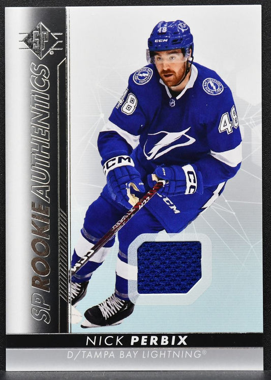 2022-23 SP Rookie Authentics Nick Perbix 129 Tampa Bay Lightning RC Jersey 7673