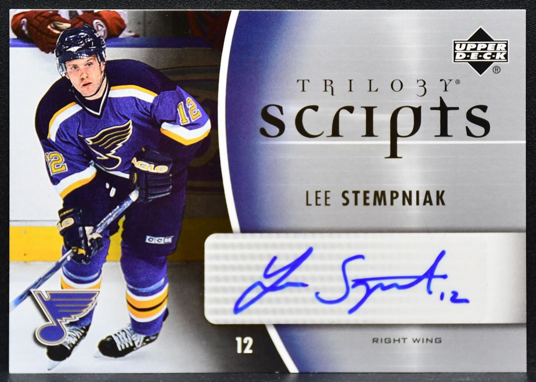 2006-07 Upper Deck Trilogy Scripts Lee Stempniak TS-LS St. Louis Blues Auto 2001