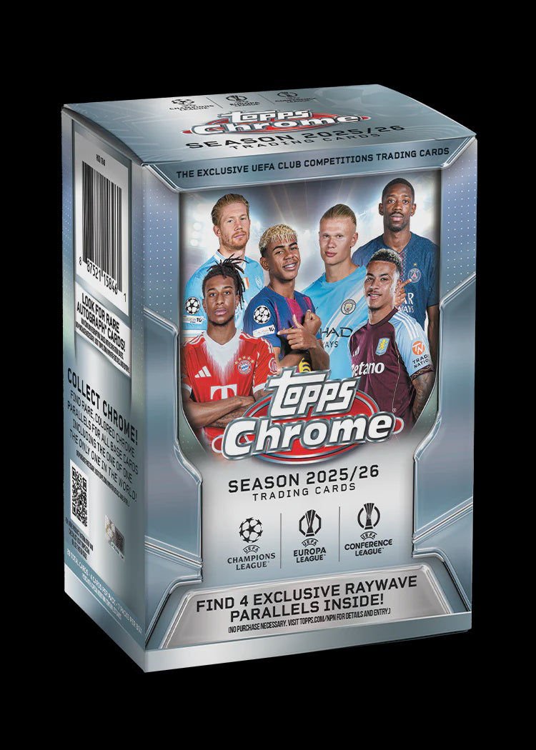 Topps UEFA Club Competition Chrome Soccer 2026 Value Box