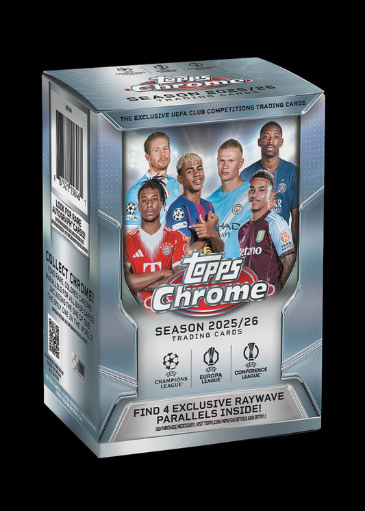 Topps UEFA Club Competition Chrome Soccer 2026 Value Box