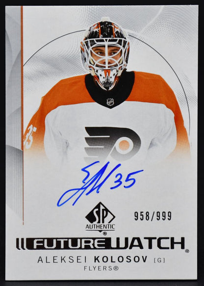 2024-25 SP Authentic Future Watch Auto Aleksei Kolosov 183 RC Auto 958/999