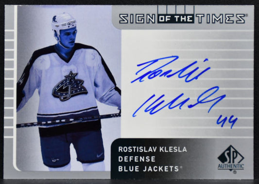 2002-03 SP Authentic Sign of the Times Rostislav Klesla RK Auto 4433