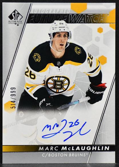 2022-23 SP Authentic Future Watch Autographed Marc McLaughlin 130 RC Auto /999