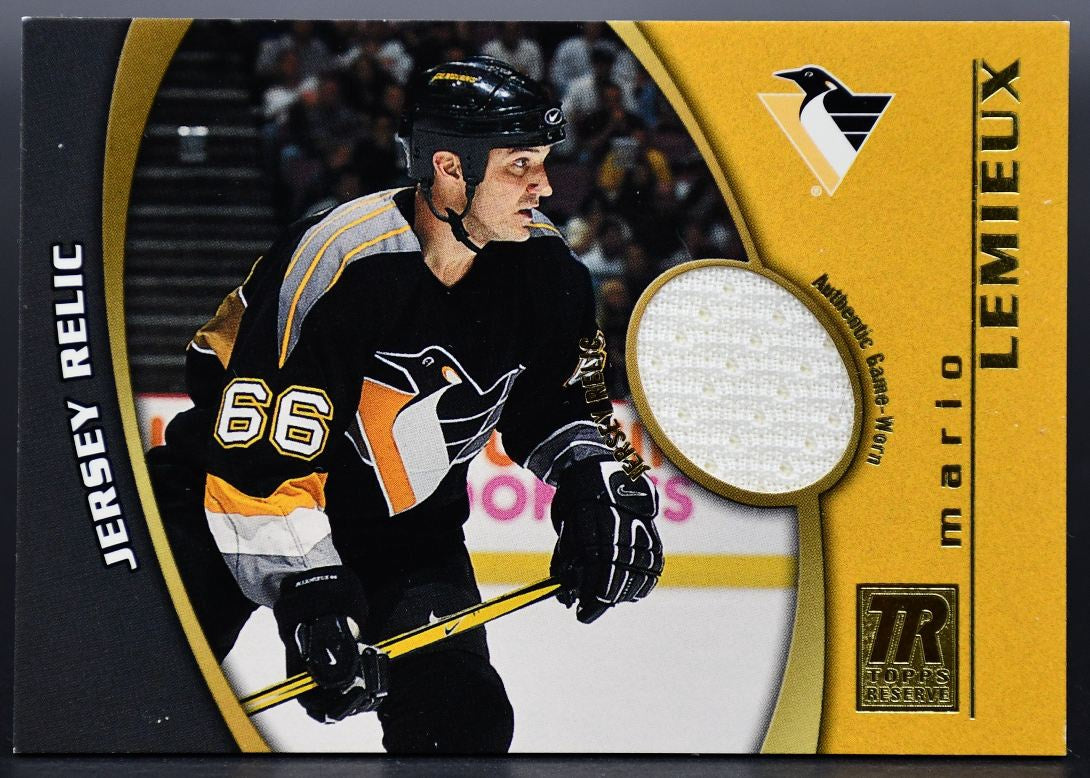 2001-02 Topps Reserve Jersey Relic Mario Lemieux TR-ML Jersey