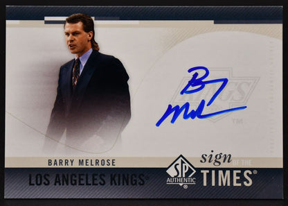 2010-11 SP Authentic Sign of the Times Barry Melrose SOT-BM Auto