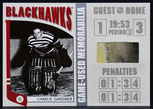 2004-05 ITG Franchises US West Memorabilia Gardiner Blackhawks Goalie Pad 3466