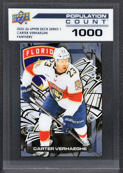 2025-26 UD Series 1 Population Count 1000 Carter Verhaeghe PC-6 Florida Panthers 6040